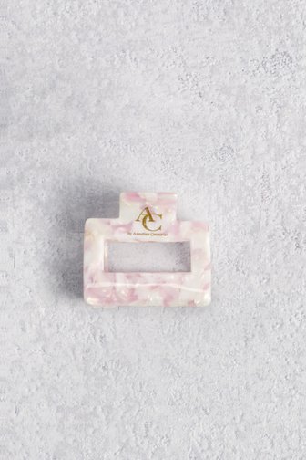 Le devant de Barrette carrée rose effet marbré de AC by Annelien Coorevits pour Femmes