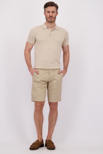 Voorkant van Beige bermuda  door Brassville voor Heren