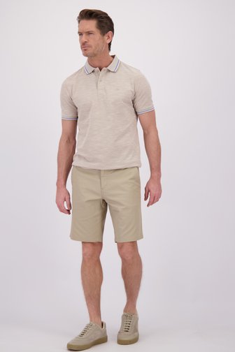 Voorkant van Beige bermuda  door Dansaert Blue voor Heren