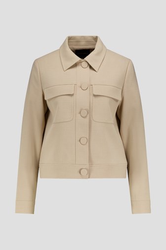 Voorkant van Beige blazer door Claude Arielle voor Dames
