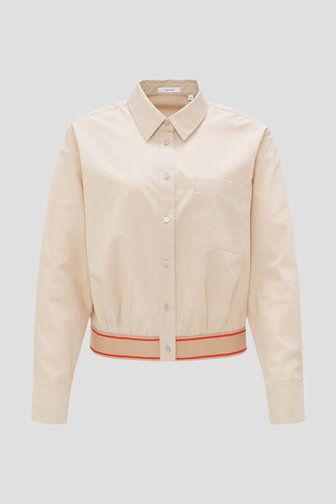 Beige blouse met een kraagje van Opus voor Dames