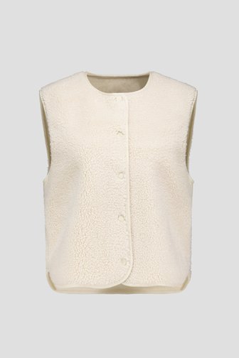 Voorkant van Beige bodywarmer - Omkeerbaar door Libelle voor Dames