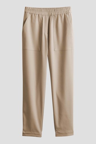 Opus Beige broek met elastische tailleband - 7/8 lengte