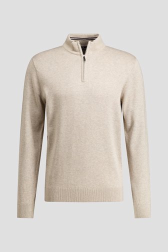 Productfoto 1 van Beige cardigan met rits door Dansaert Blue voor Heren