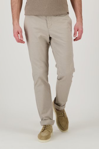 Beige chino met elastische taille en striklint van Upper East voor Heren
