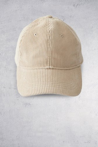 Voorkant van Beige corduroy pet door Opus voor Dames