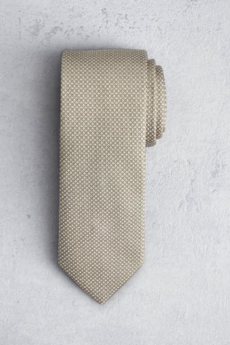 Voorkant van Beige das met fijn ecru motief door Liberty Island voor Heren
