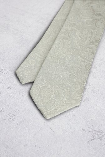 Voorkant van Beige das met paisleyprint door Liberty Island voor Heren