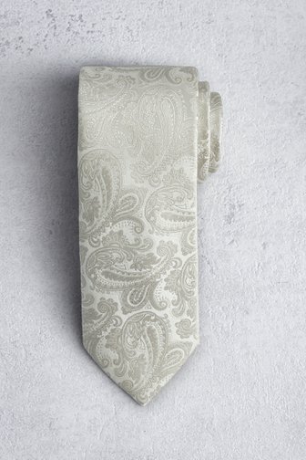 Voorkant van Beige das met paisleyprint door Liberty Island voor Heren
