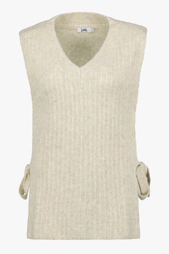 Beige debardeur met striklinten van Louise voor Dames