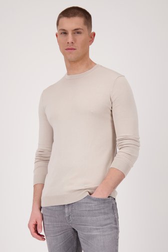 Beige fijn gebreide trui van ONLY & SONS voor Heren