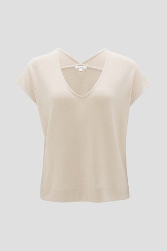 Voorkant van Beige gebreid T-shirt door Opus voor Dames