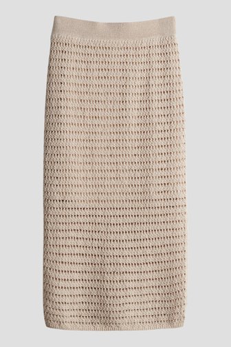 Beige gebreide midirok van Opus voor Dames