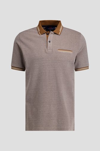 Voorkant van Beige gemêleerde polo door Dansaert Blue voor Heren