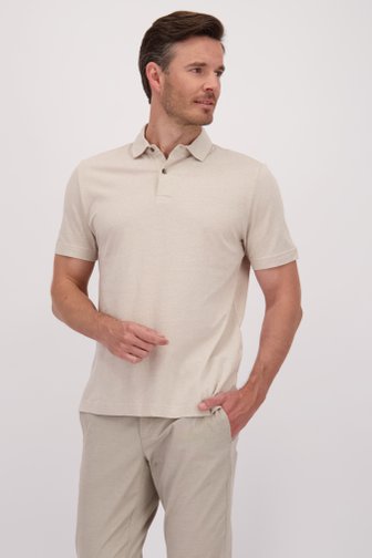 Beige gemêleerde polo van Upper East voor Heren
