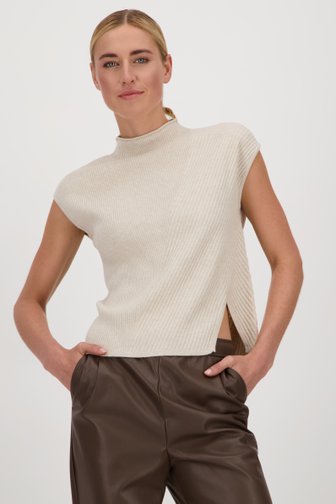 Beige geribbeld truitje van Opus voor Dames