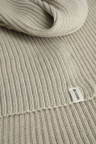 Voorkant van Beige geribde sjaal door Only & Sons voor Heren