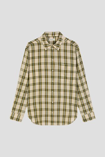 Productfoto 1 van Beige geruite blouse door Marc O'Polo voor Dames