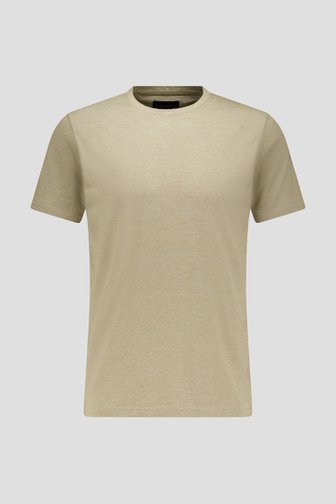 Productfoto 1 van Beige gestreept T-shirt door Ravøtt voor Heren