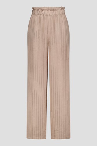 Beige gestreepte broek met elastische taille van JDY voor Dames