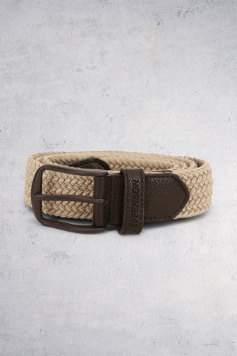 Voorkant van Beige gevlochten riem door Jefferson voor Heren