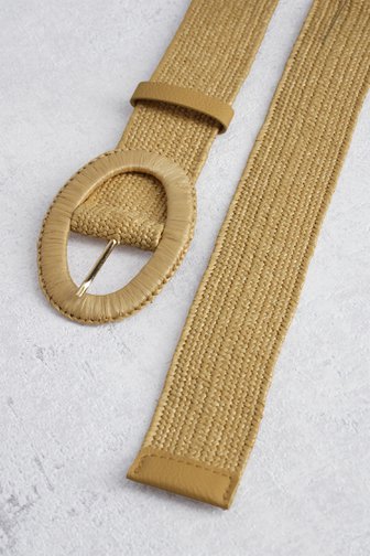 Voorkant van Beige gevlochten riem door Liberty Island voor Dames