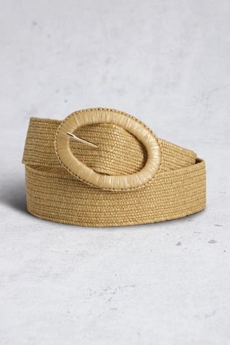 Voorkant van Beige gevlochten riem door Liberty Island voor Dames