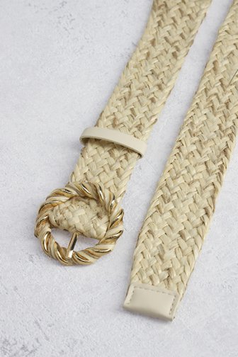 Voorkant van Beige gevlochten riem door Liberty Island voor Dames