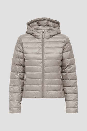 Productfoto 1 van Beige gewatteerde jas door ONLY Carmakoma voor Dames