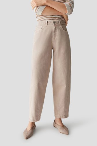 Voorkant van Beige jeans - Barrel fit  door Opus voor Dames
