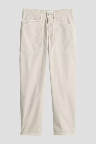 Voorkant van Beige jeans met cargozakken door Opus pants voor Dames