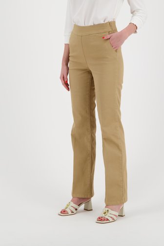 Beige jeans - straight fit van Liberty Island Denim voor Dames