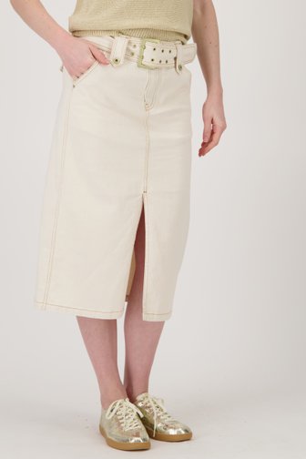 Beige jeansrok met split van Geisha voor Dames