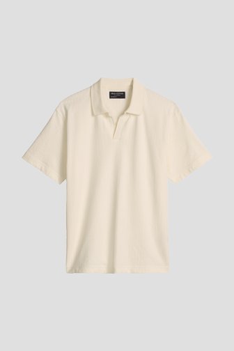 Voorkant van Beige katoenen polo door Marc O'Polo voor Heren