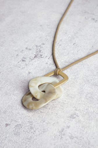 Voorkant van Beige ketting met schakels door Liberty Island voor Dames