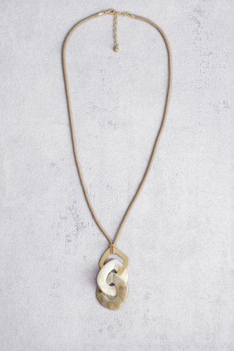 Voorkant van Beige ketting met schakels door Liberty Island voor Dames