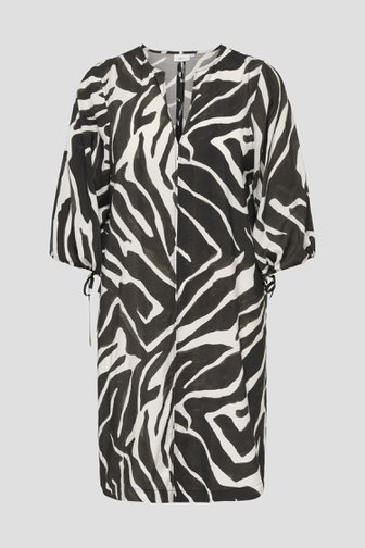 Voorkant van Beige midi-kleedje met zebraprint door ONLY Carmakoma voor Dames