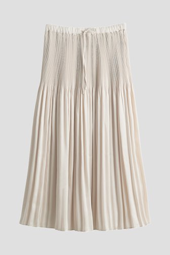 Beige midi plissérok van Opus voor Dames