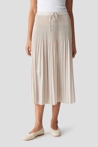 Beige midi plissérok van Opus voor Dames