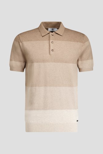 Voorkant van Beige polo met kleurverloop door Upper East voor Heren