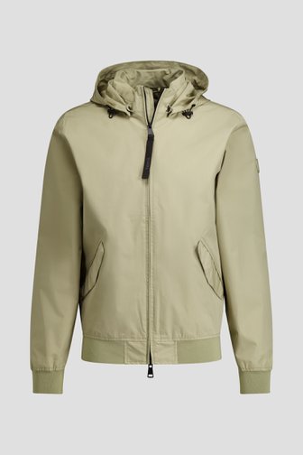 Voorkant van Beige regenjas met afneembare kap door Tantä voor Heren