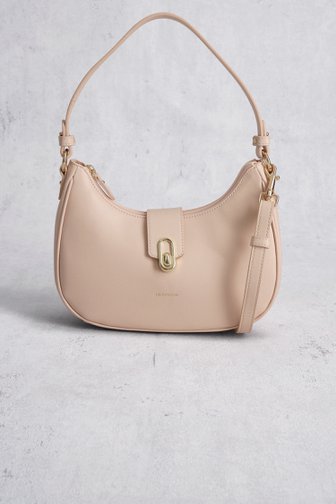 Beige schoudertas met gouden details van Hexagona voor Dames