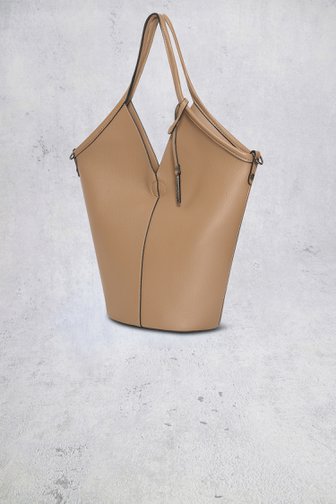 Voorkant van Beige schoudertas met leather look door Bulaggi voor Dames