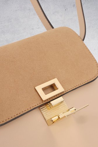 Extra foto 1 van Beige schoudertas met suède door Liberty Island voor Dames