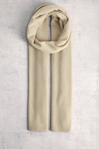 Voorkant van Beige sjaal met wol en kasjmier door D'Auvry Studio voor Dames