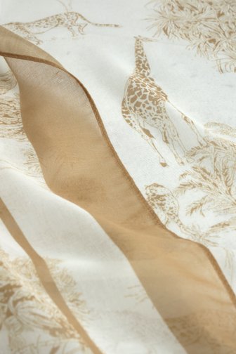 Voorkant van Beige sjaaltje met safariprint door Modeno voor Dames