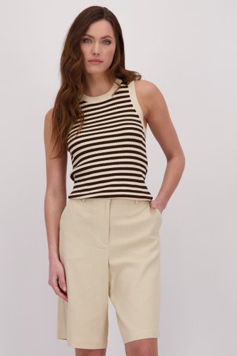 Voorkant van Beige top met bruin gestreept motief door JDY voor Dames