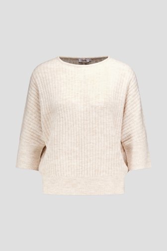 Voorkant van Beige trui met 3/4 mouwen door Libelle voor Dames