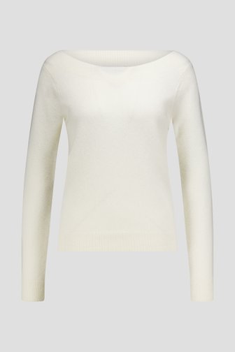 Voorkant van Beige trui met boothals door D'Auvry Studio voor Dames