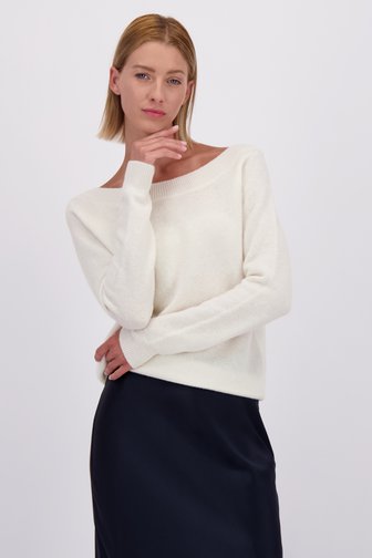 Voorkant van Beige trui met boothals door D'Auvry Studio voor Dames